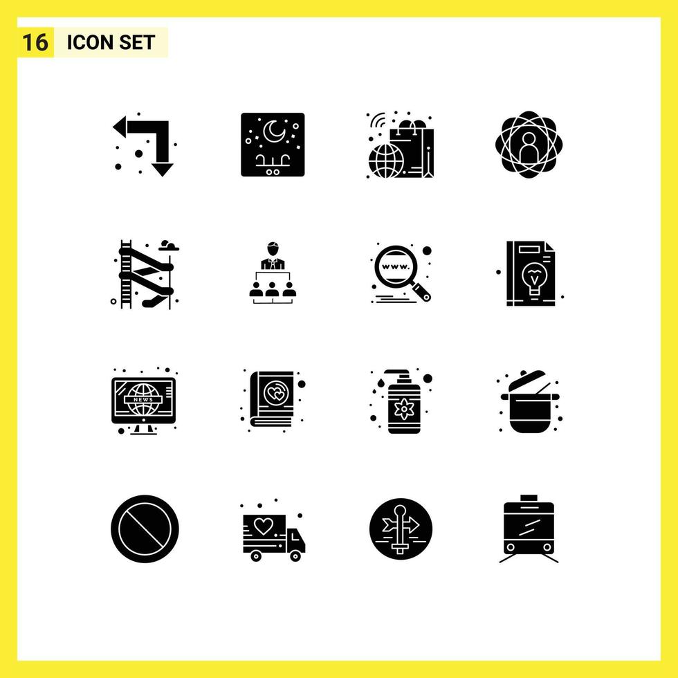 16 Creative Icons Modern Signs and Symbols of skills person moon development smart Editable Vector Design Elements