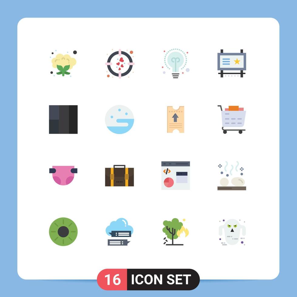 paquete de iconos de vector de stock de 16 signos y símbolos de línea para cartelera de publicidad de carretera de educación de rejilla lunar paquete editable de elementos de diseño de vector creativo