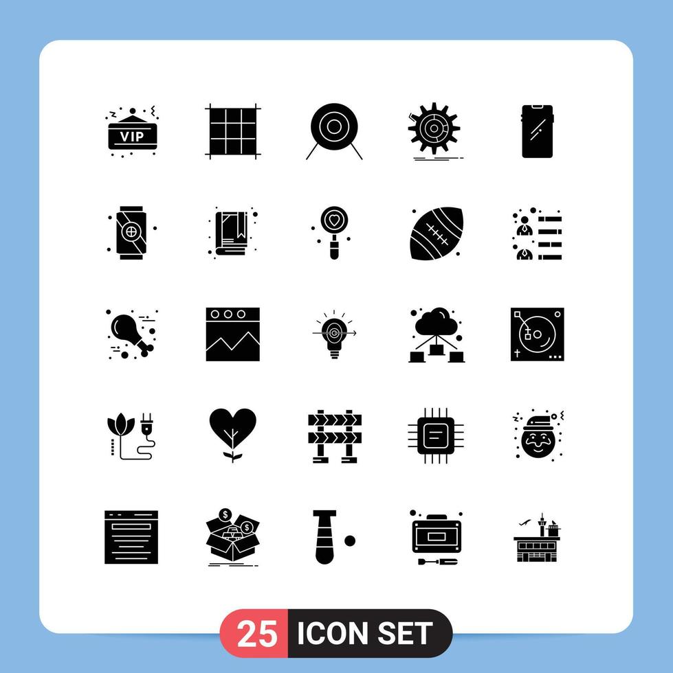 Stock Vector Icon Pack of 25 Line Signs and Symbols for samsung mobile setting smart phone progress Editable Vector Design Elements