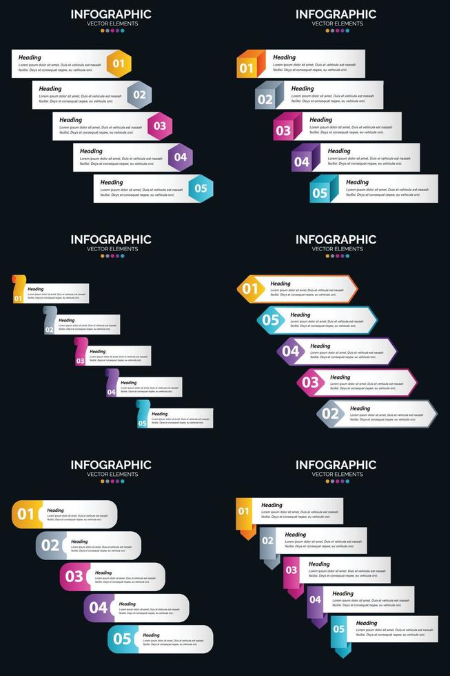 Add impact to your presentation with Vector 6 Infographics Pack and cycle diagrams