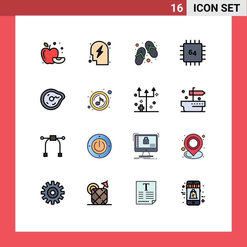 paquete de iconos de vector de stock de 16 signos y símbolos de línea para futuros hardware zapatos gadget computadoras elementos de diseño de vector creativo editable