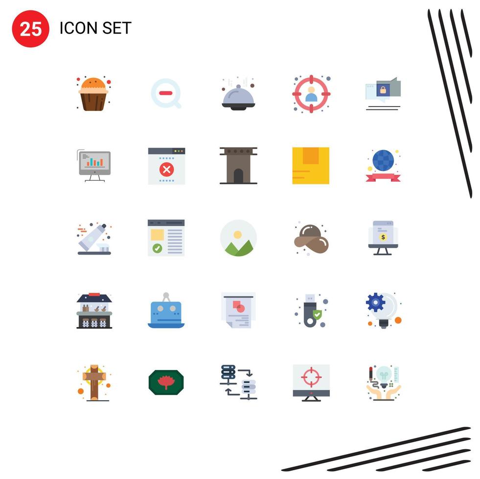 25 Creative Icons Modern Signs and Symbols of chating target dome select head Editable Vector Design Elements