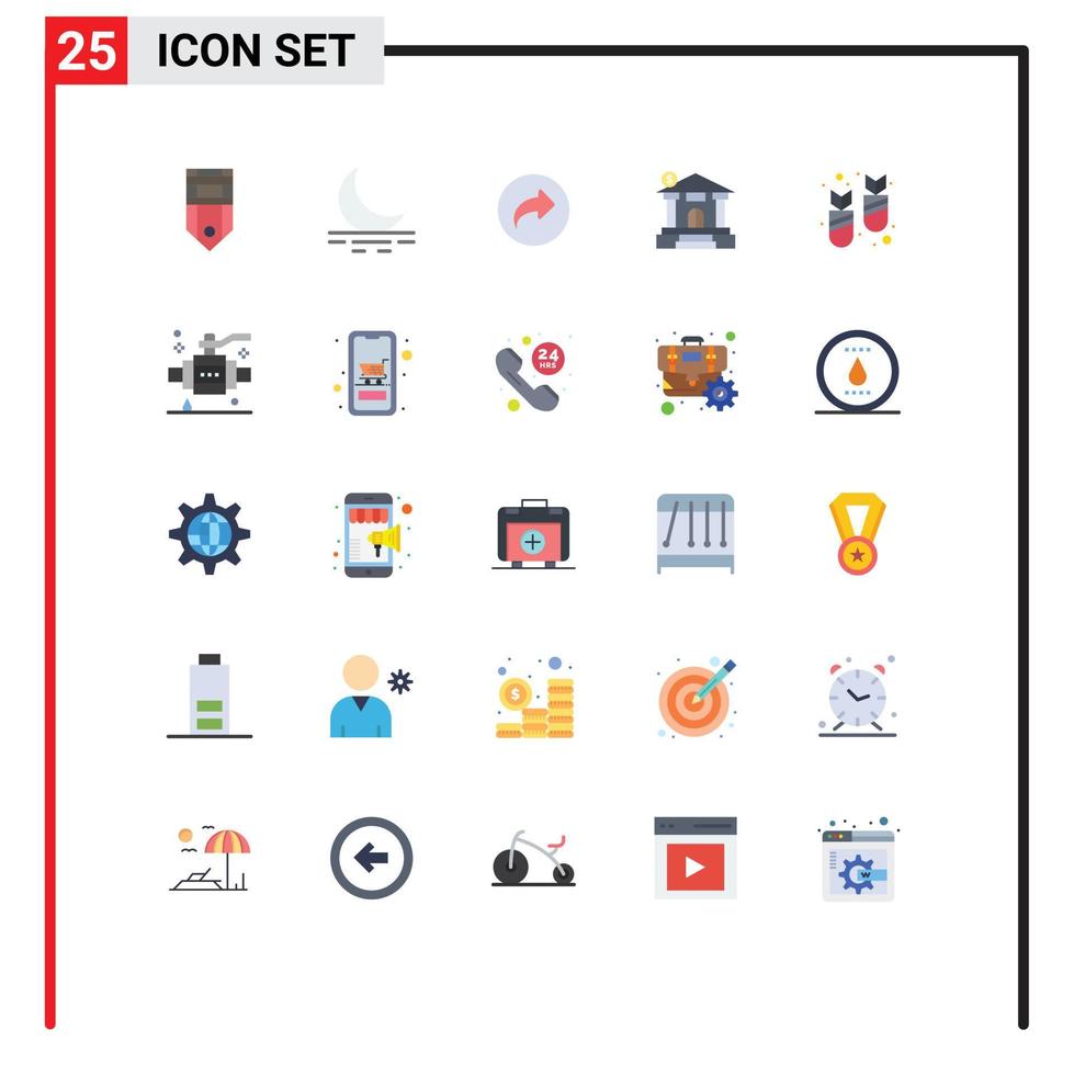 paquete de iconos de vector de stock de 25 signos y símbolos de línea para elementos de diseño de vector editables de banco de construcción básica de estado de bomba