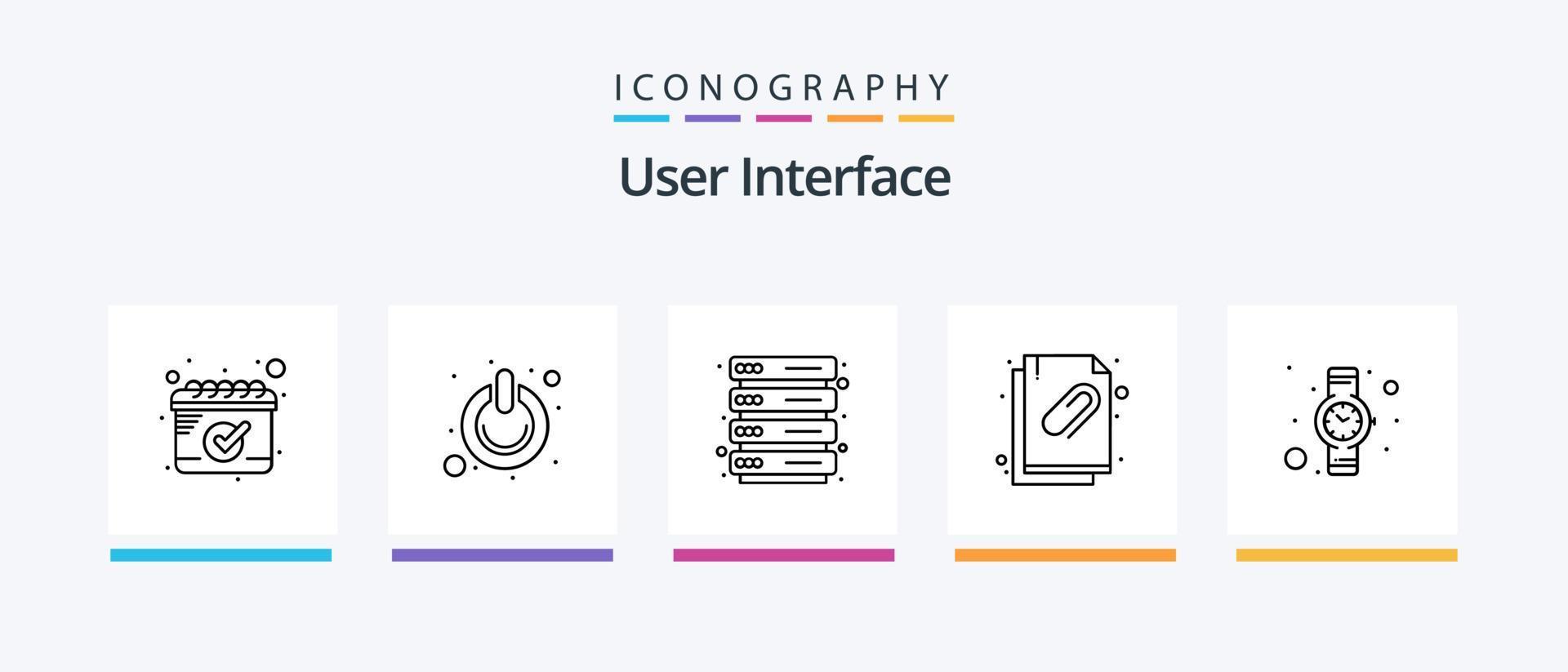 paquete de iconos de la línea 5 de la interfaz de usuario que incluye . comunicación. Brújula. charlar. estante. diseño de iconos creativos vector