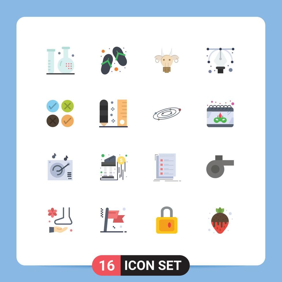 Set of 16 Modern UI Icons Symbols Signs for creative graphic spa design indian Editable Pack of Creative Vector Design Elements