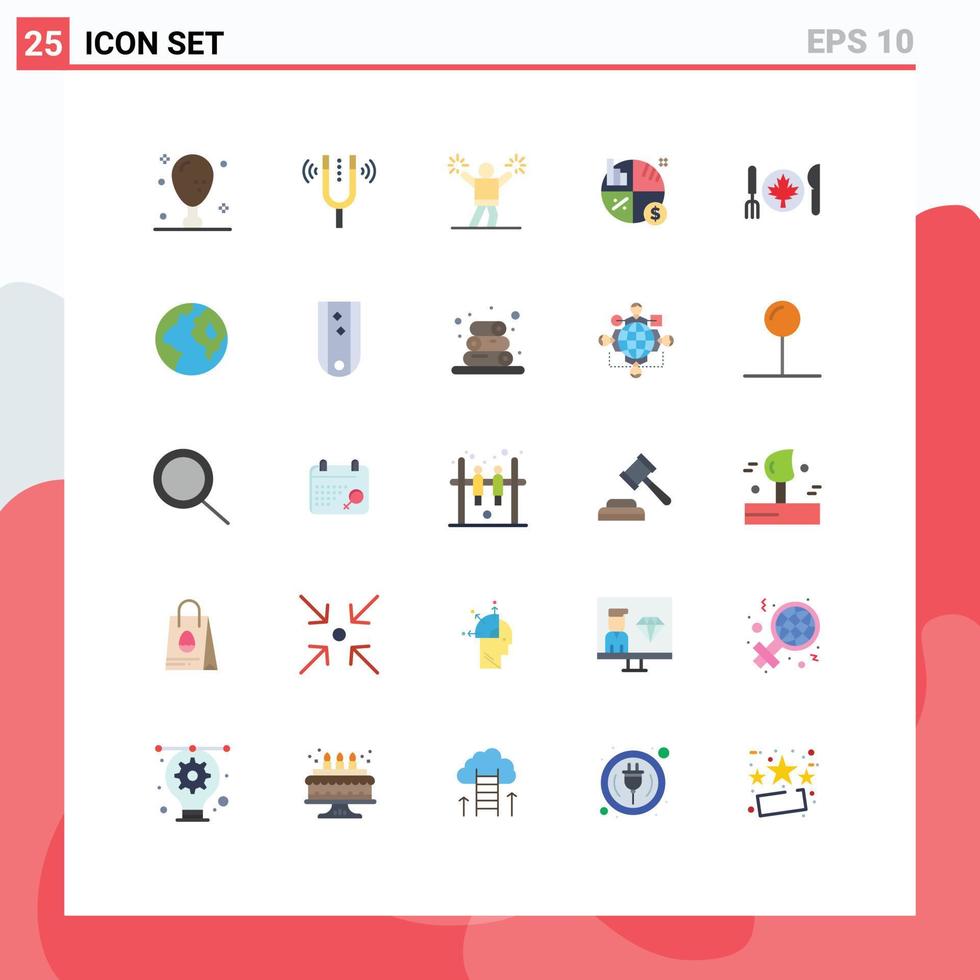 Set of 25 Modern UI Icons Symbols Signs for graph investment pitch business encourage Editable Vector Design Elements