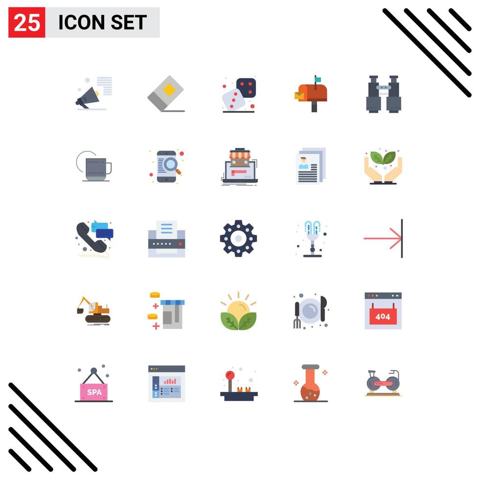 Stock Vector Icon Pack of 25 Line Signs and Symbols for find postoffice competition mail box mail Editable Vector Design Elements