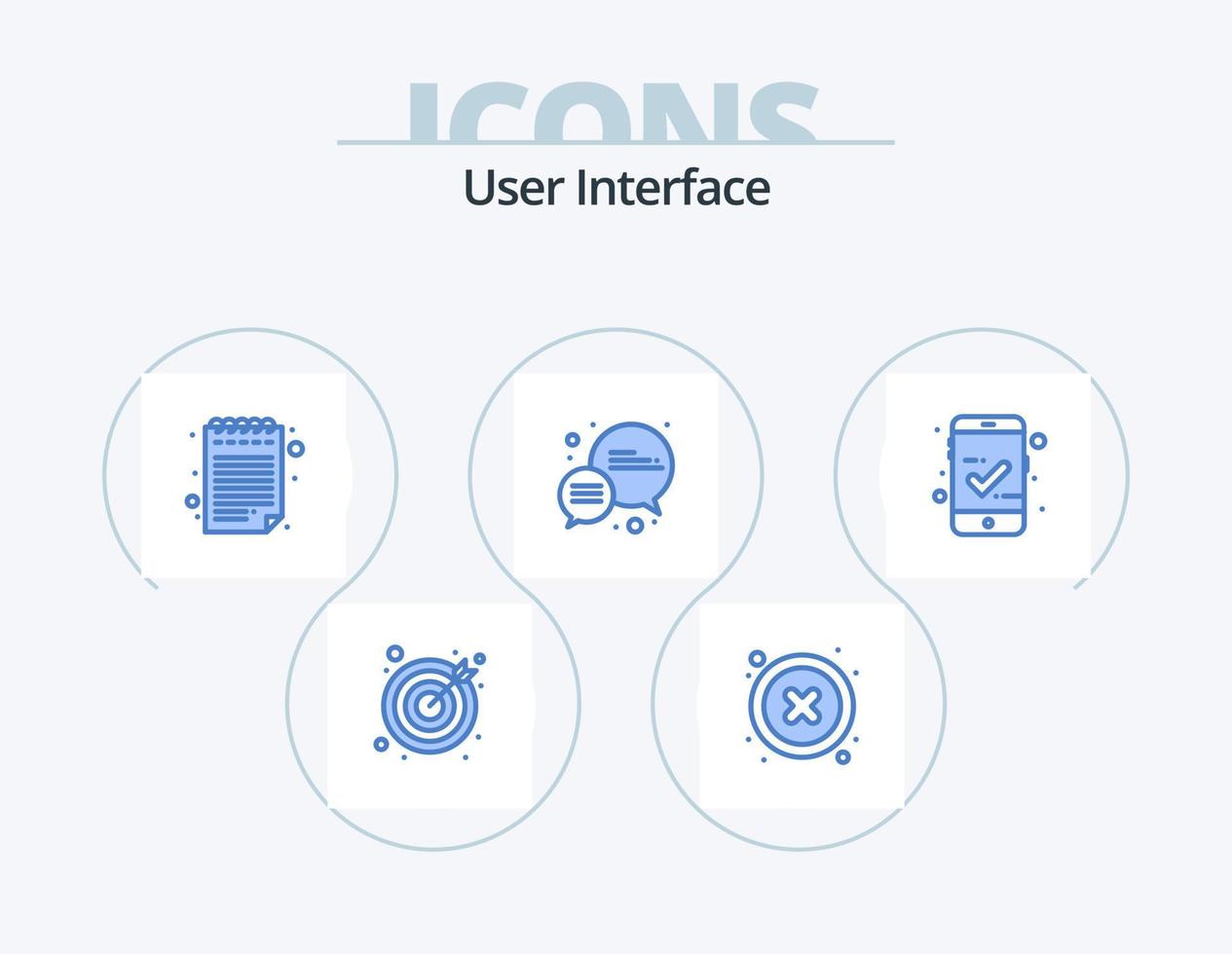 User Interface Blue Icon Pack 5 Icon Design. . . pad icon. mobile access. approved vector