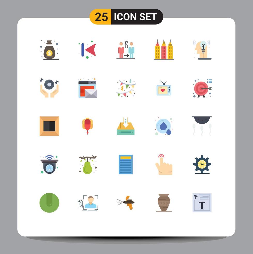25 Creative Icons Modern Signs and Symbols of process tower dna construction health Editable Vector Design Elements