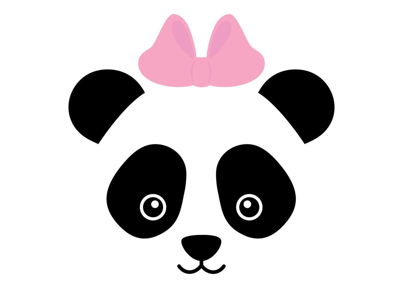 Desenho Bonito Esboço Panda Urso Rosto Design Gráfico Ilustraciones svg,  vectoriales, clip art vectorizado libre de derechos. Image 79193100