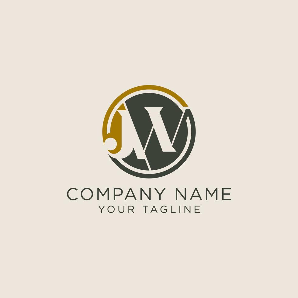 letra inicial jw logotipo nombre de la empresa. logotipo vectorial para la identidad empresarial y empresarial. vector