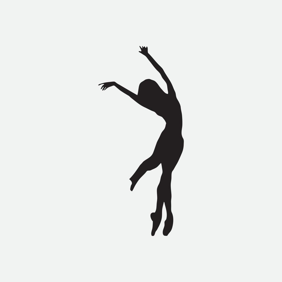 vector illustration of classical ballet, figure ballet dancer