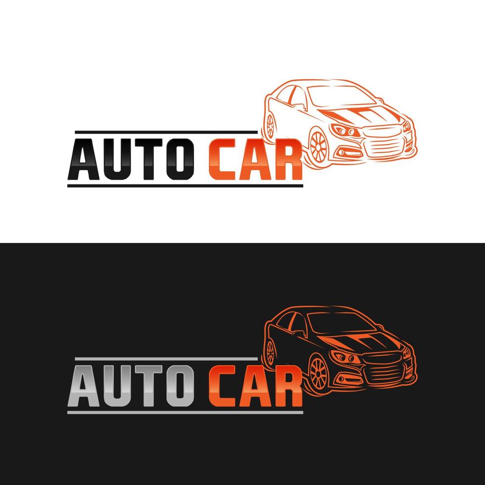 Auto car Logo Vector Design Concept with Sports Car Silhouette,Car Logo Abstract Lines Vector. Vector illustration stock illustration