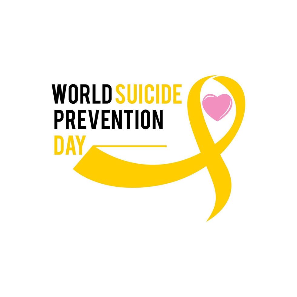 World Suicide Prevention Day September 10 concept with awareness ribbon vector
