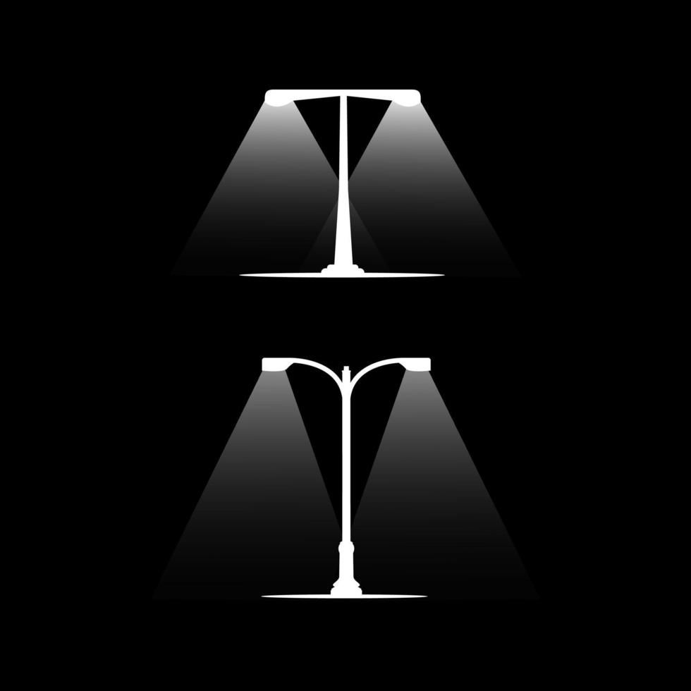 Streetlight icon line isolated on black background. Streetlight icon concept drawing icon line in modern style. Vector illustration for your web mobile logo app UI design.