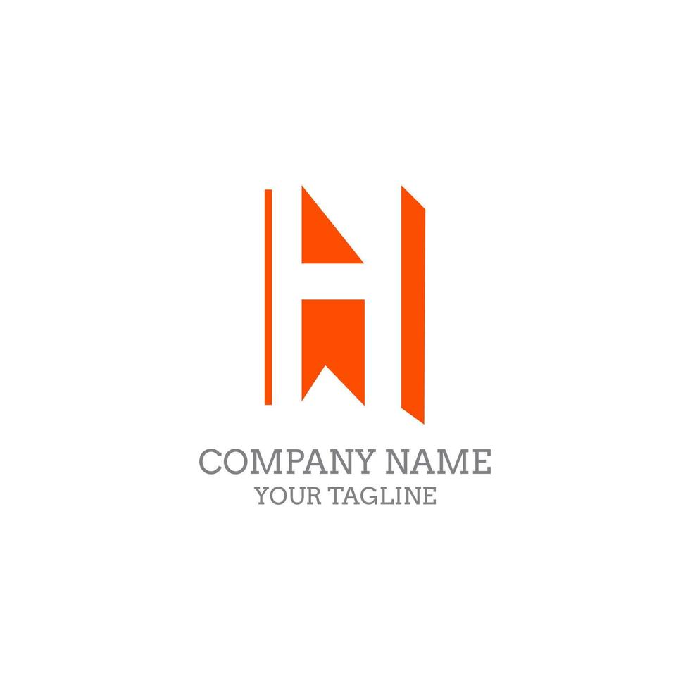 plantilla de vector de diseño de logotipo de letra h inicial. monograma e ilustración creativa del icono de las letras del alfabeto.