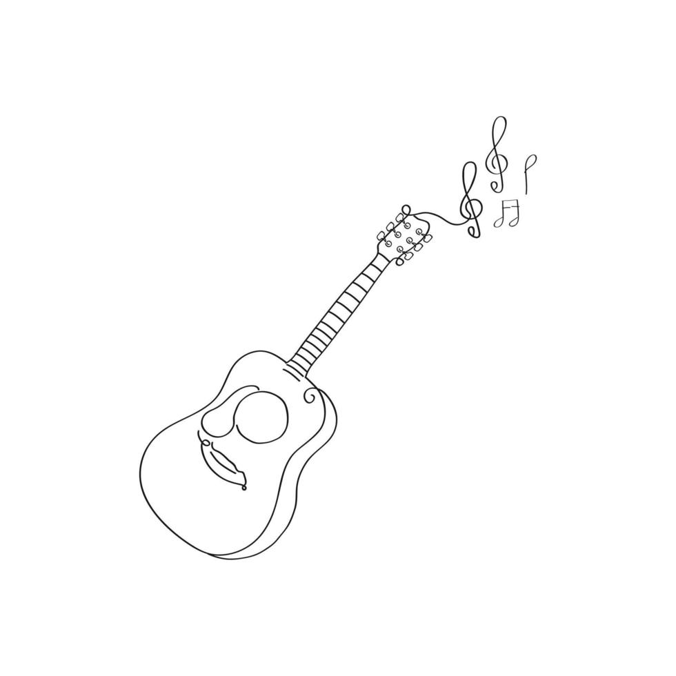 guitarra logo plantilla vector icono ilustración diseño stock ilustración