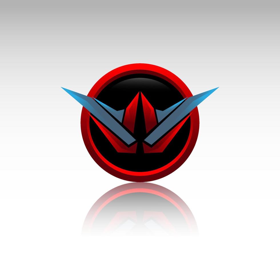 Abstract Vector Design Element - Metal W sphere logo template. Brand's label