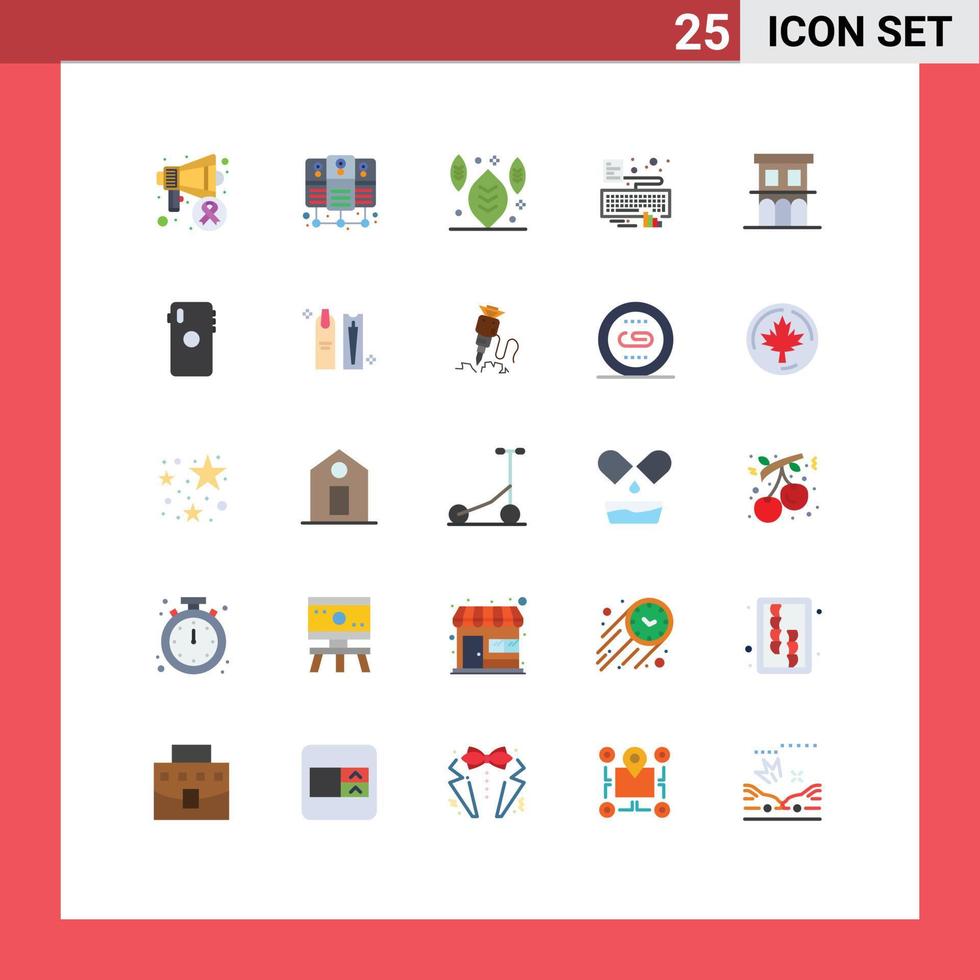 25 Creative Icons Modern Signs and Symbols of property estate leaf architecture type Editable Vector Design Elements