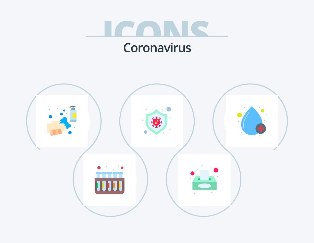 Coronavirus Flat Icon Pack 5 Icon Design. virus. safety. alcohol. protection. wash vector