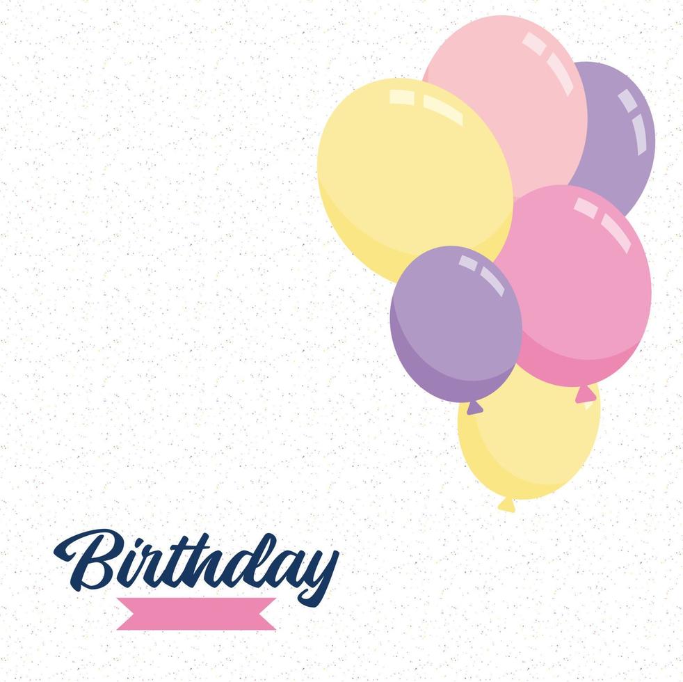 Happy Birthday To you Balloon background for party holiday birthday promotion card poster vector