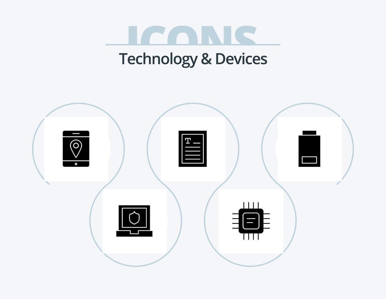 Devices Glyph Icon Pack 5 Icon Design. . low. maps. devices. reader vector