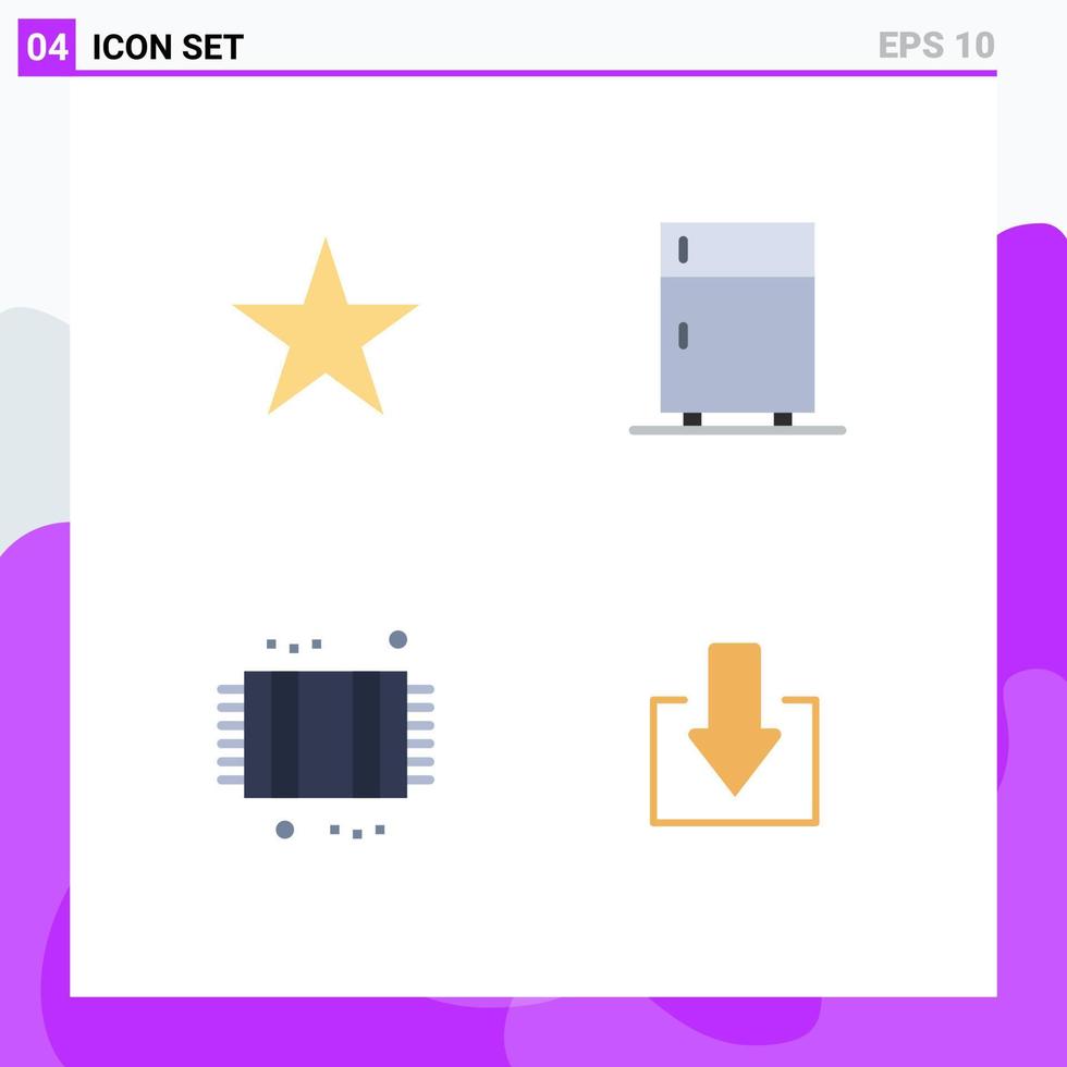 User Interface Pack of 4 Basic Flat Icons of bookmark bathroom devices equipment mat Editable Vector Design Elements