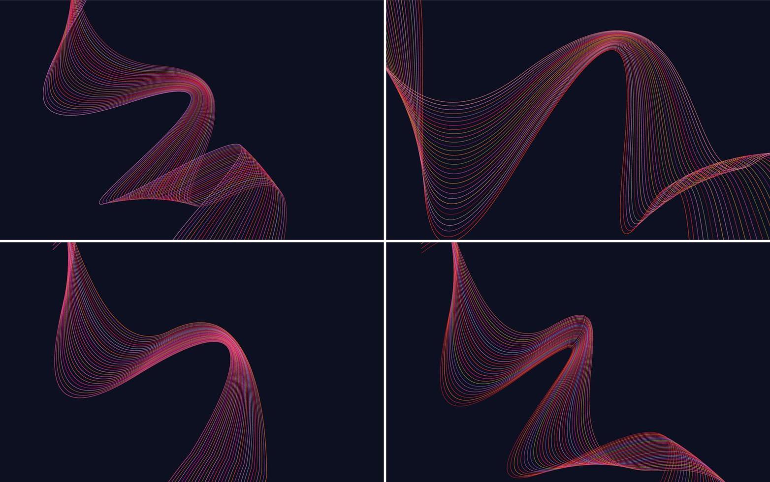 modern wave curve abstract presentation background Pack vector