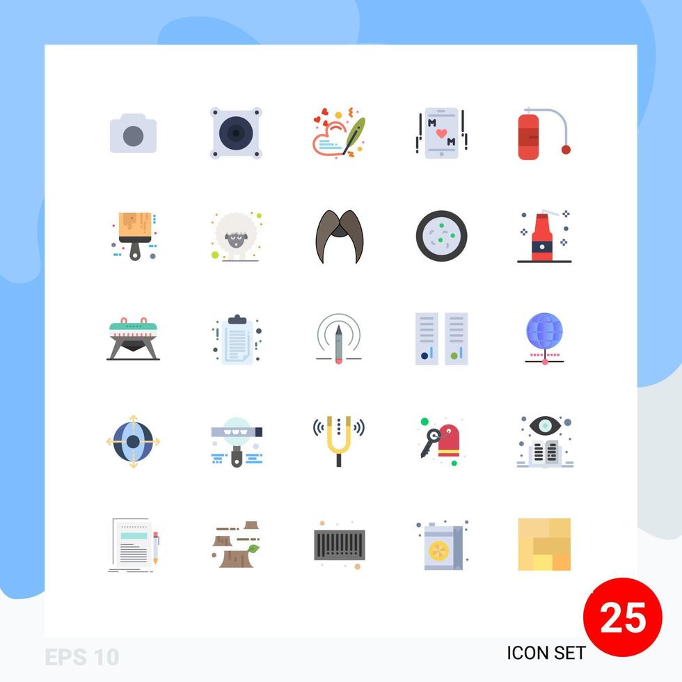 25 iconos creativos signos y símbolos modernos de vacaciones buceo amor madre amor elementos de diseño vectorial editables vector