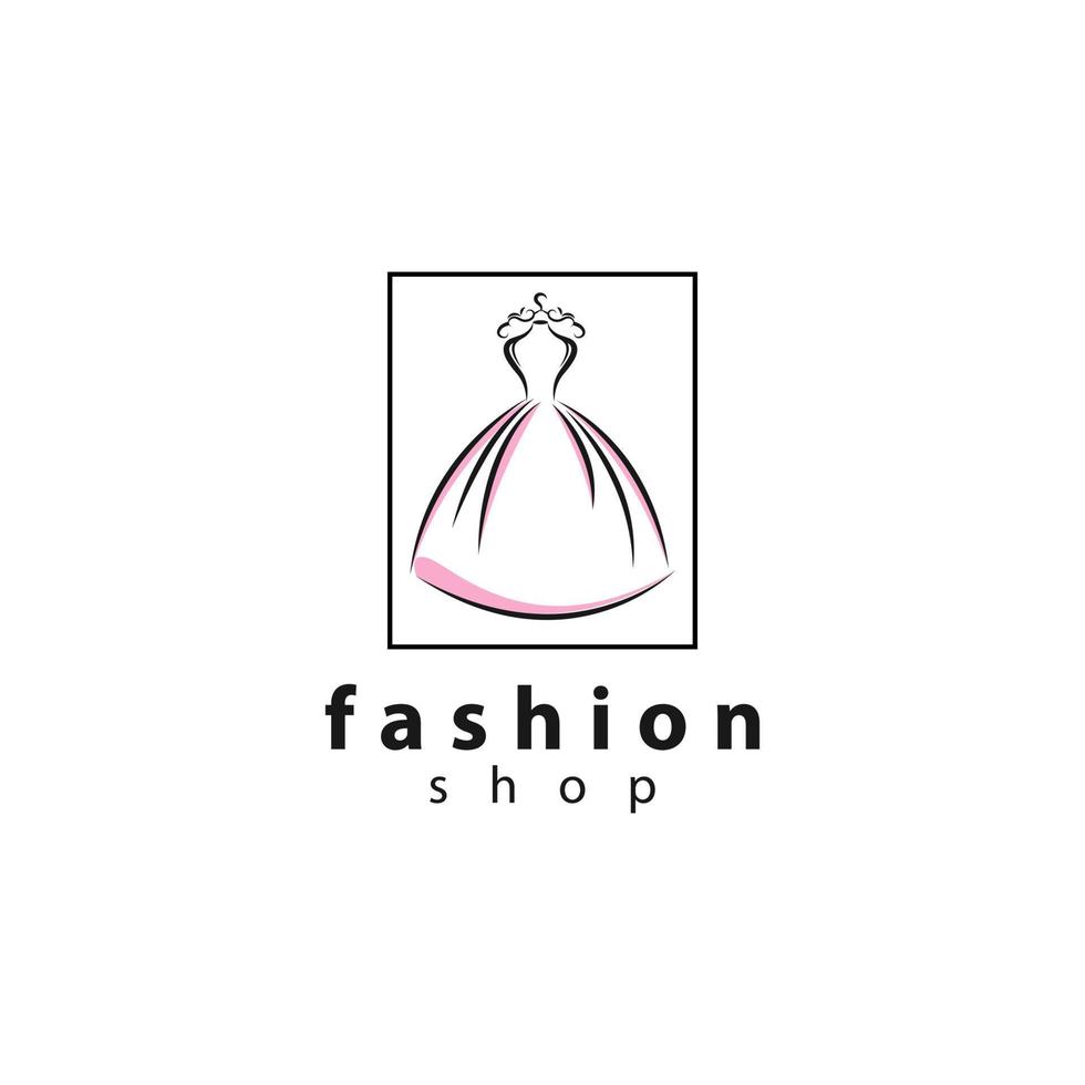 Fashion shop Glamour Elegant Woman silhouette Logo design vector ...