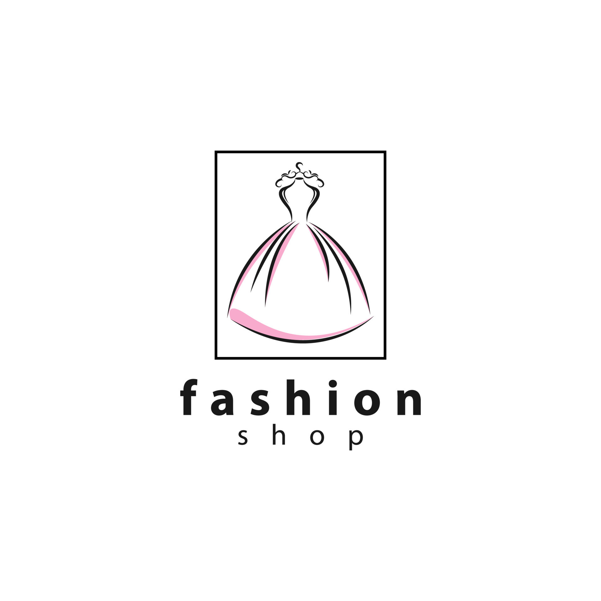 Fashion shop Glamour Elegant Woman silhouette Logo design vector ...