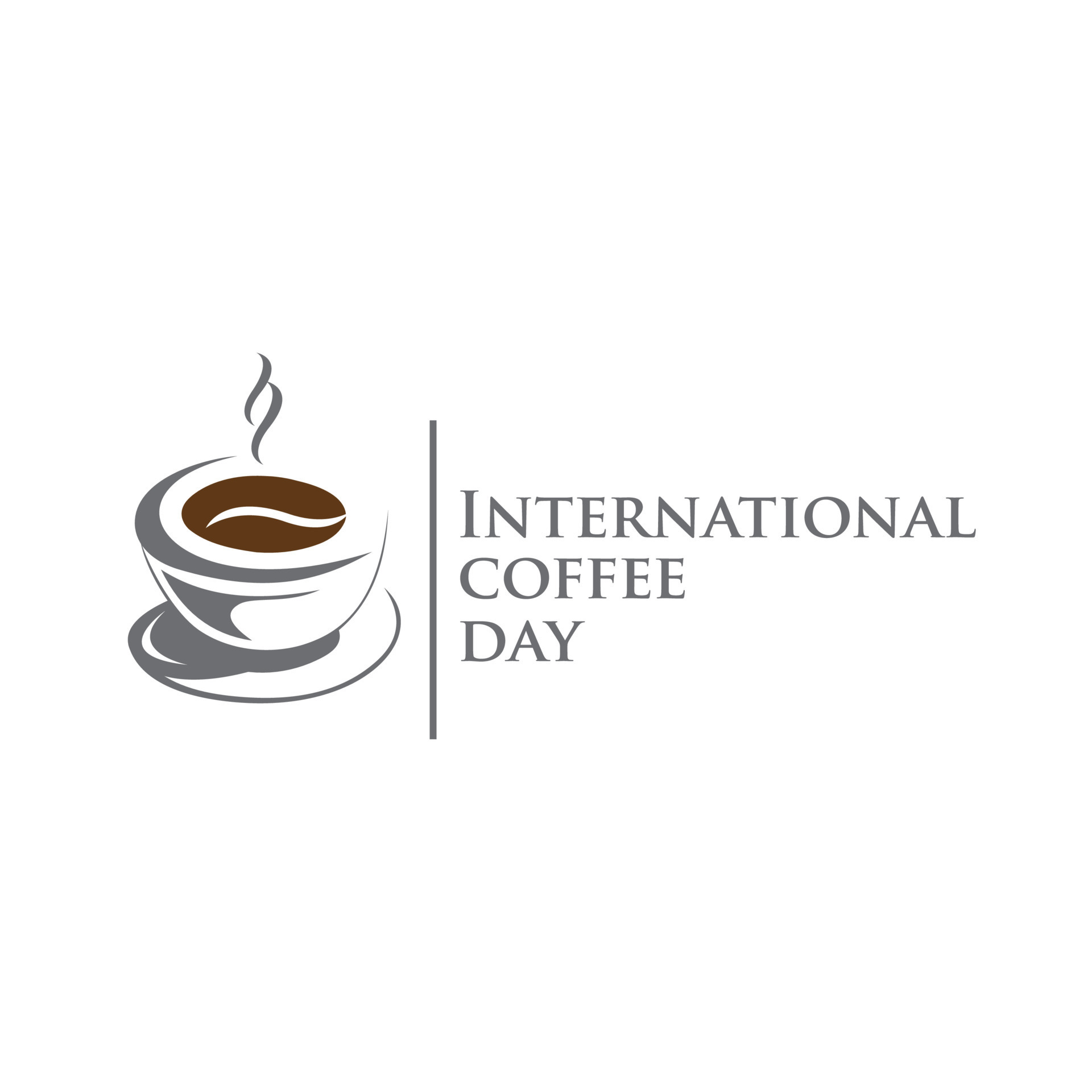 1 October International coffee day Logo. World Coffee day Logo Icon