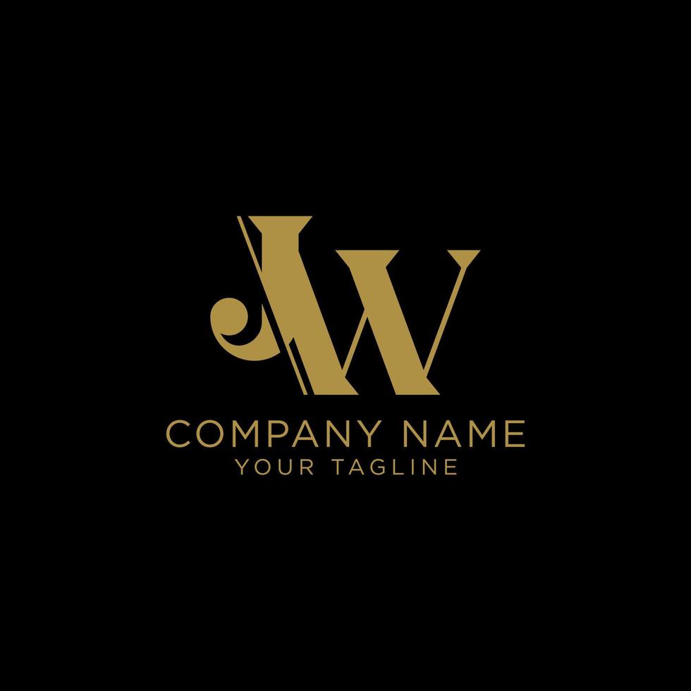 letra inicial jw logotipo nombre de la empresa. logotipo vectorial para la identidad empresarial y empresarial. vector