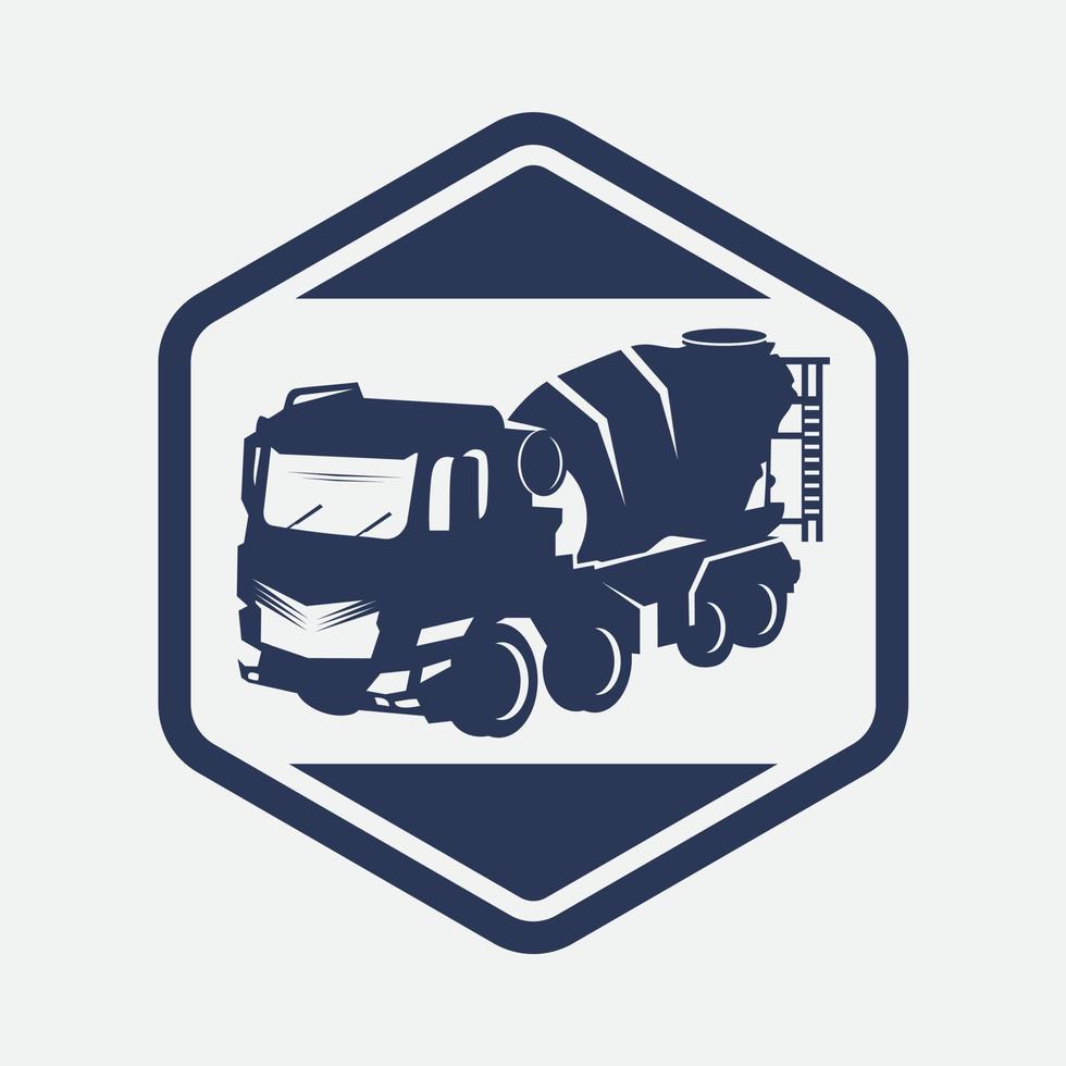 Concrete truck line icon concept. Concrete truck vector linear illustration, symbol, sign