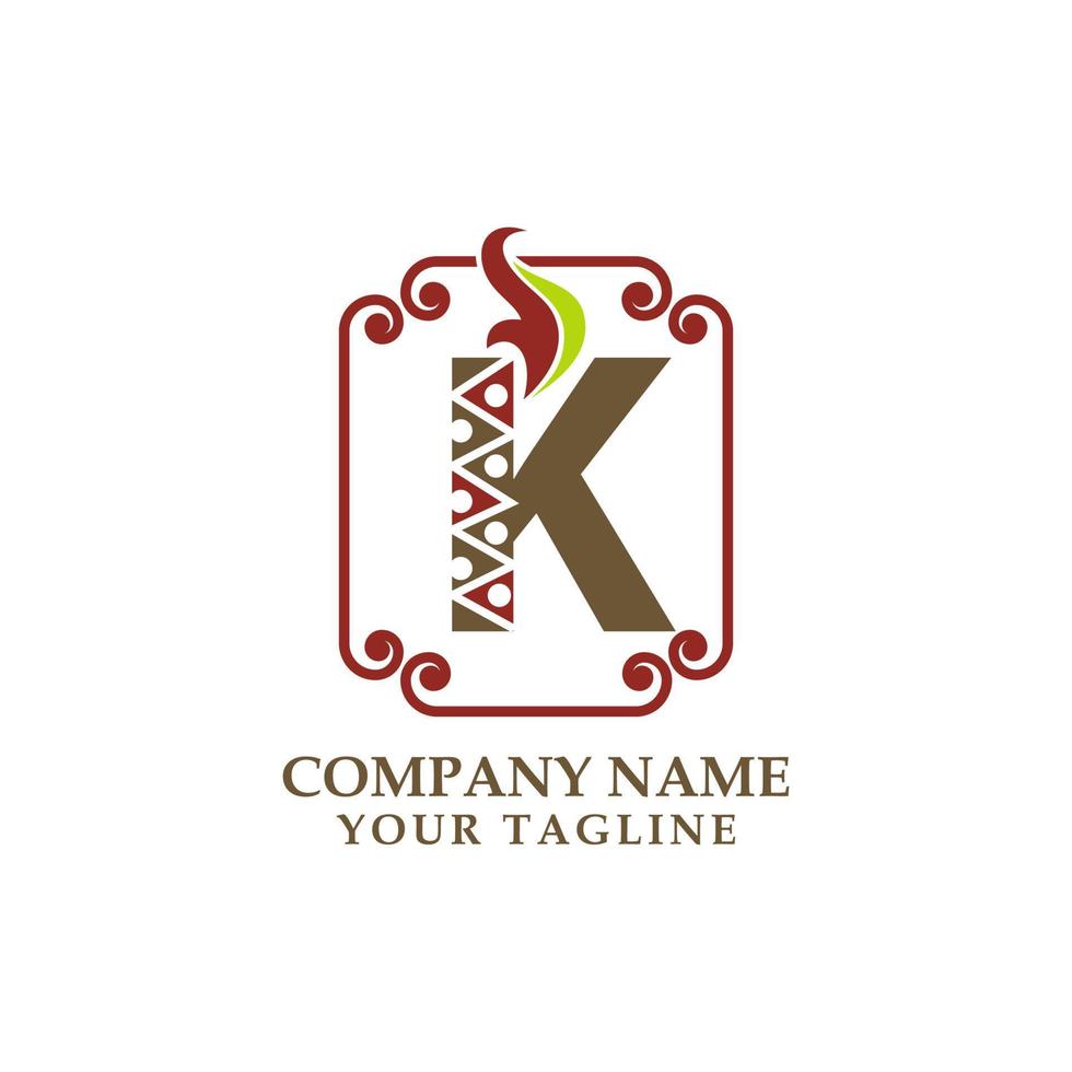 elementos de plantilla de diseño de icono de logotipo de letra k. signo de color vectorial. vector
