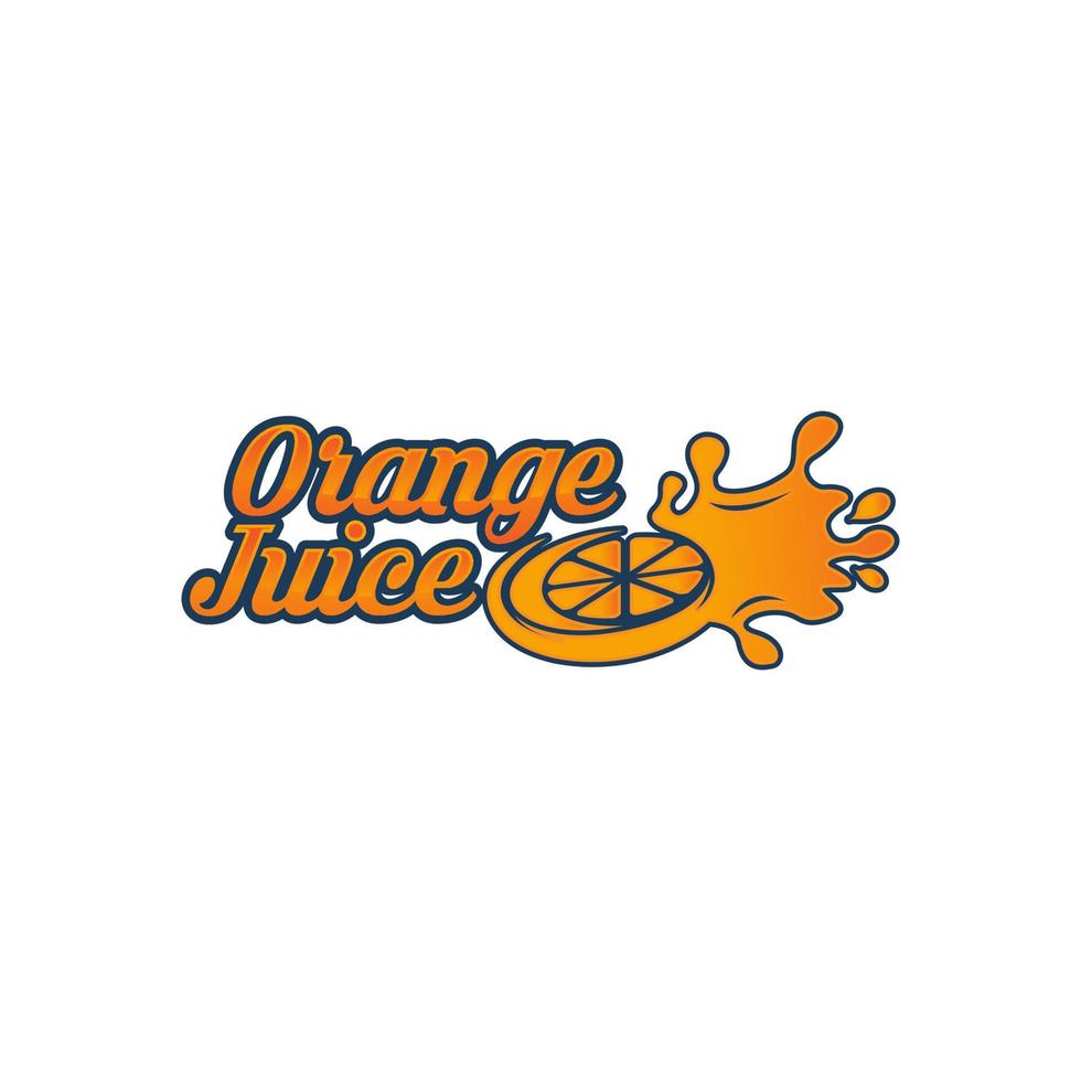 plantilla de logotipo de jugo de naranja. ilustración vectorial, plantilla de diseños de logotipo de jugo fresco. vector