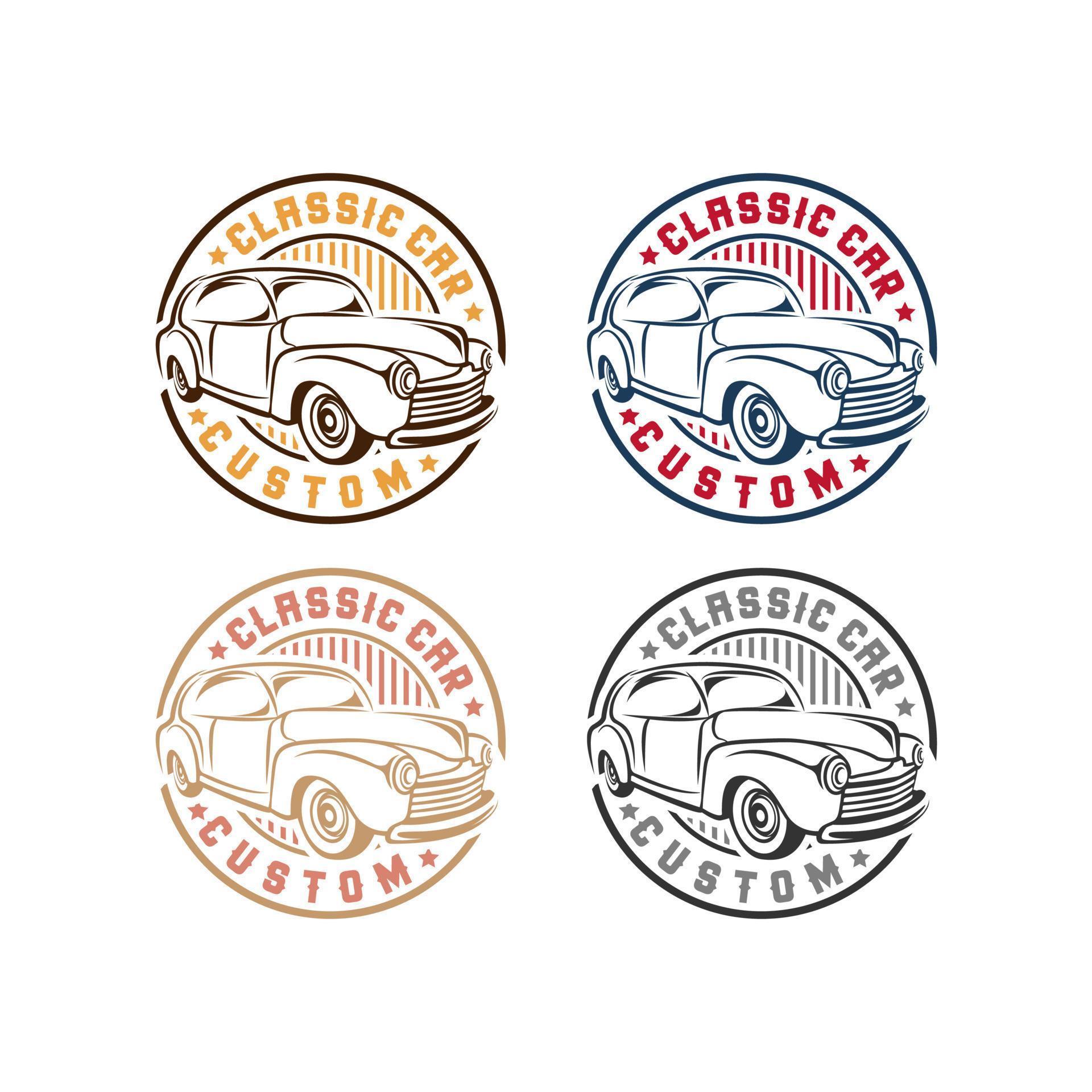 Classic vintage car vector design inspiration. Auto car logo design ...