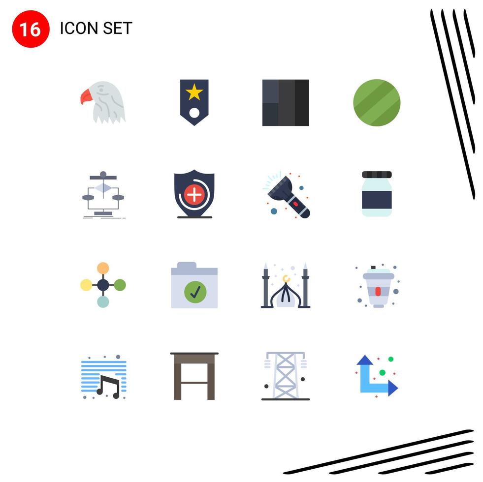 16 Thematic Vector Flat Colors and Editable Symbols of medical diagram star data algorithm Editable Pack of Creative Vector Design Elements