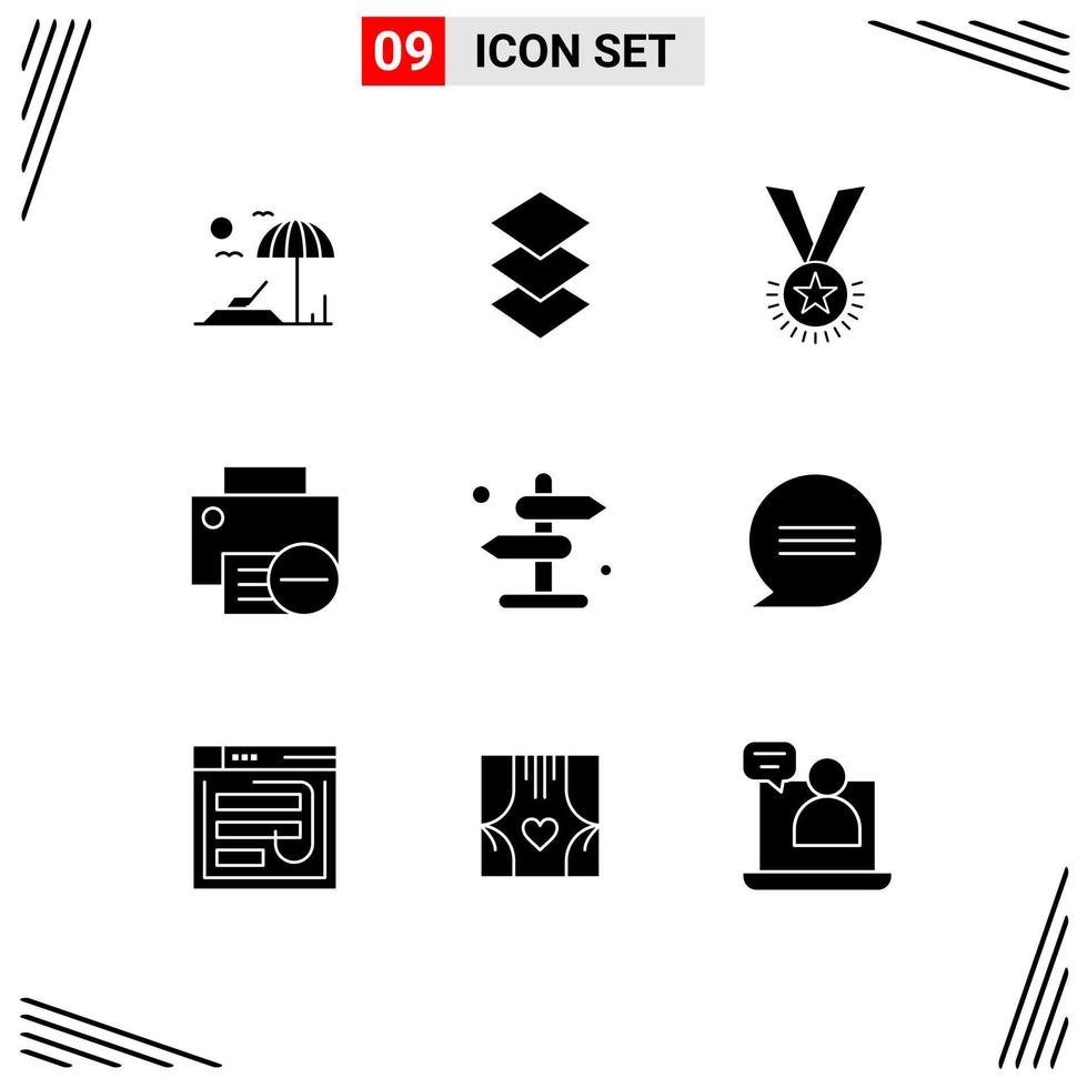 9 Solid Glyph concept for Websites Mobile and Apps board hardware medal gadget computers Editable Vector Design Elements