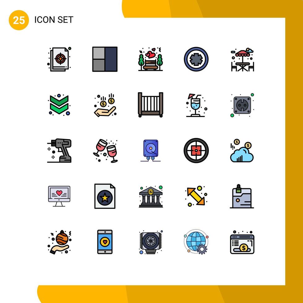 25 Creative Icons Modern Signs and Symbols of park table nature test medicine Editable Vector Design Elements