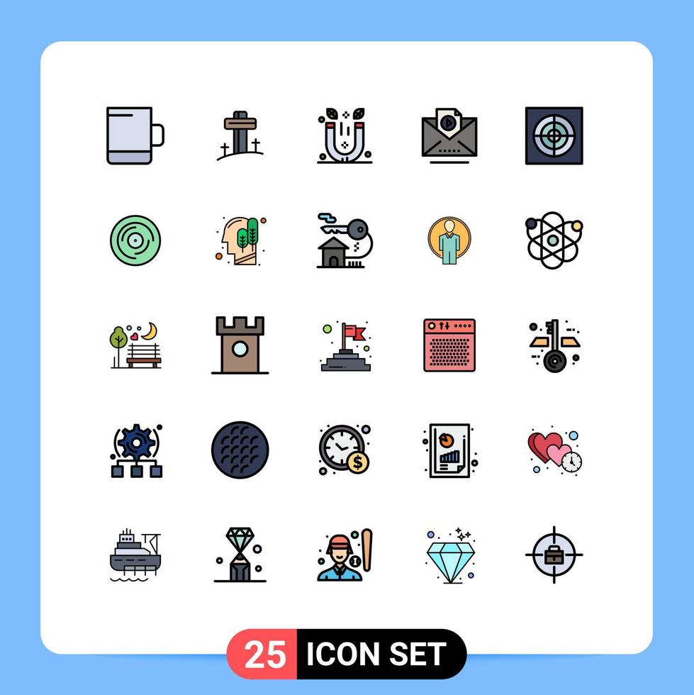 Stock Vector Icon Pack of 25 Line Signs and Symbols for dj fan spa extractor vide Editable Vector Design Elements