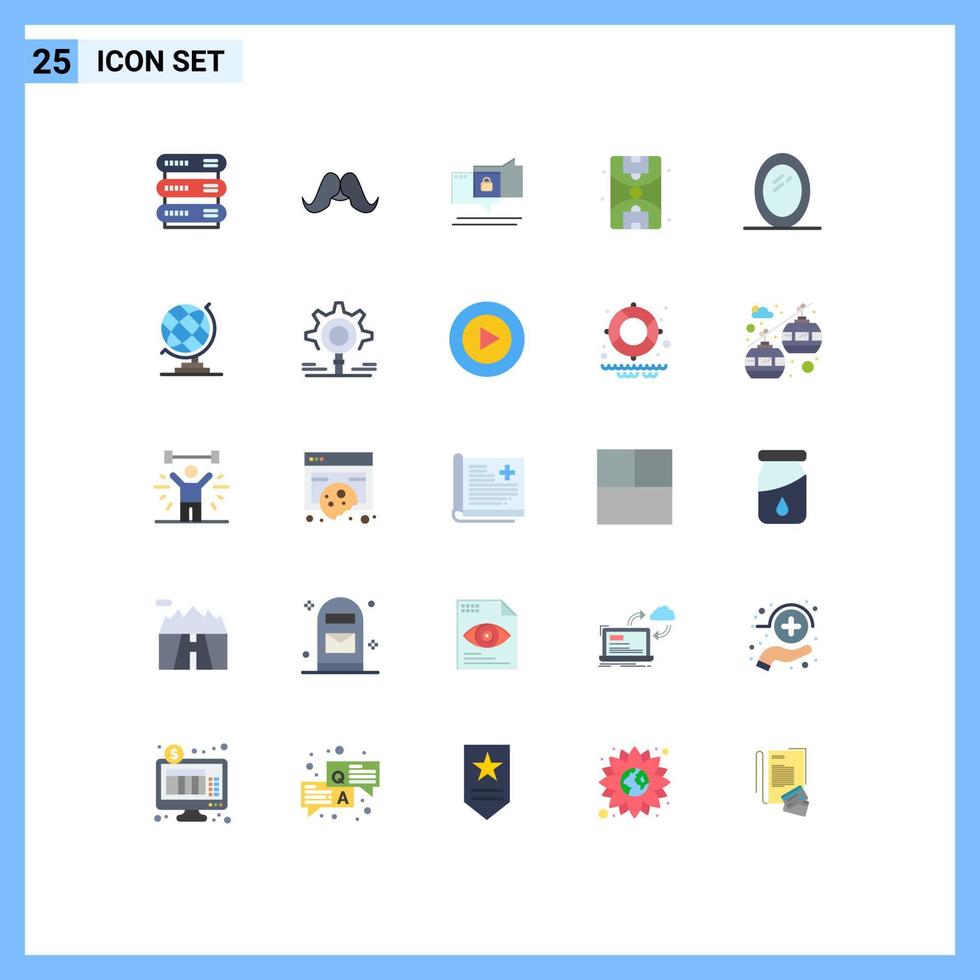 Set of 25 Modern UI Icons Symbols Signs for interior ground men life secure Editable Vector Design Elements