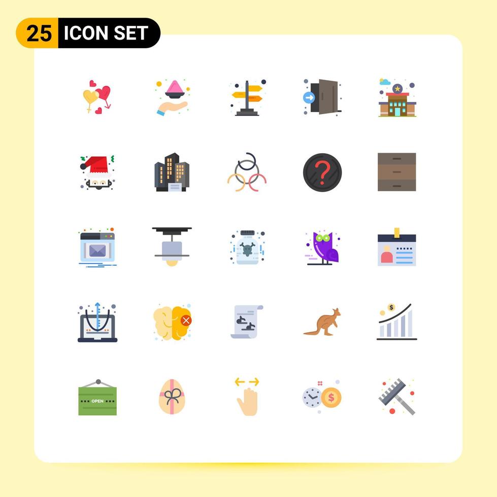 conjunto de 25 iconos de interfaz de usuario modernos símbolos signos para direcciones de emergencia médica er india elementos de diseño vectorial editables vector