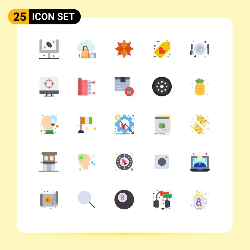 25 iconos creativos signos y símbolos modernos del bolso favorito del corazón elementos de diseño vectorial editables de invierno negro vector