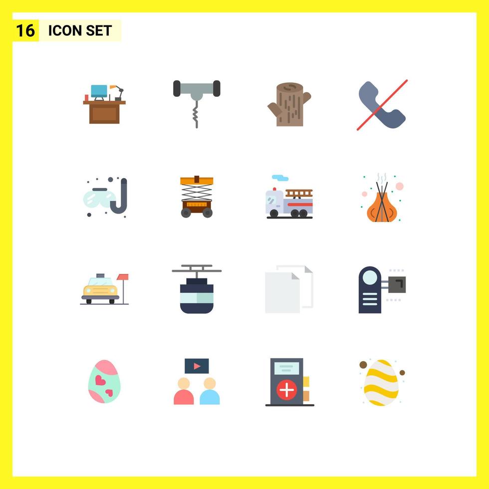 paquete de iconos de vector de stock de 16 signos y símbolos de línea para teléfono denegar llamada de comida paquete editable de madera de elementos de diseño de vector creativo