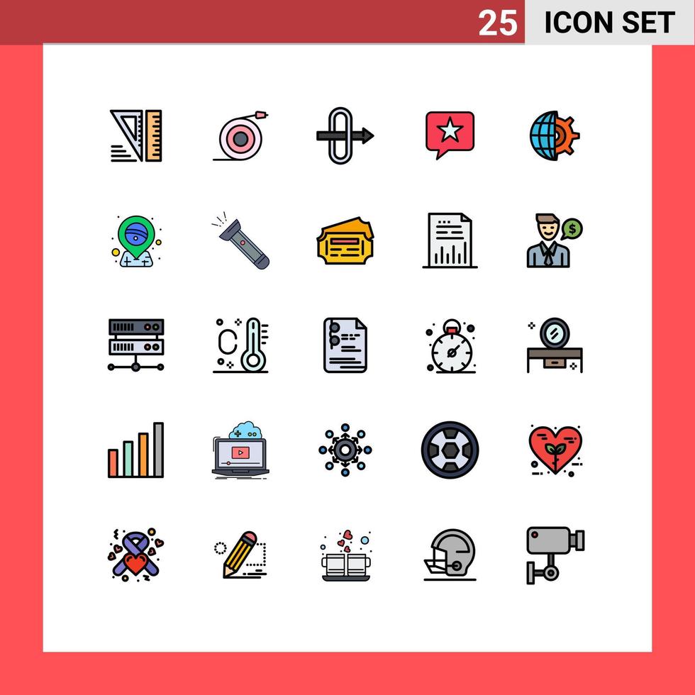 25 Creative Icons Modern Signs and Symbols of brazil setting traffic globe star Editable Vector Design Elements
