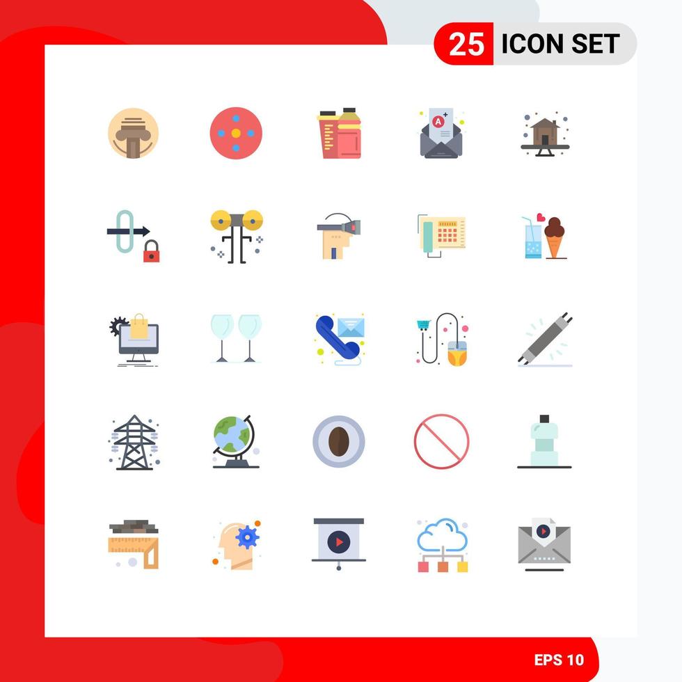 25 iconos creativos signos y símbolos modernos de elementos de diseño de vectores editables deportivos de correo de botella de boletín premium
