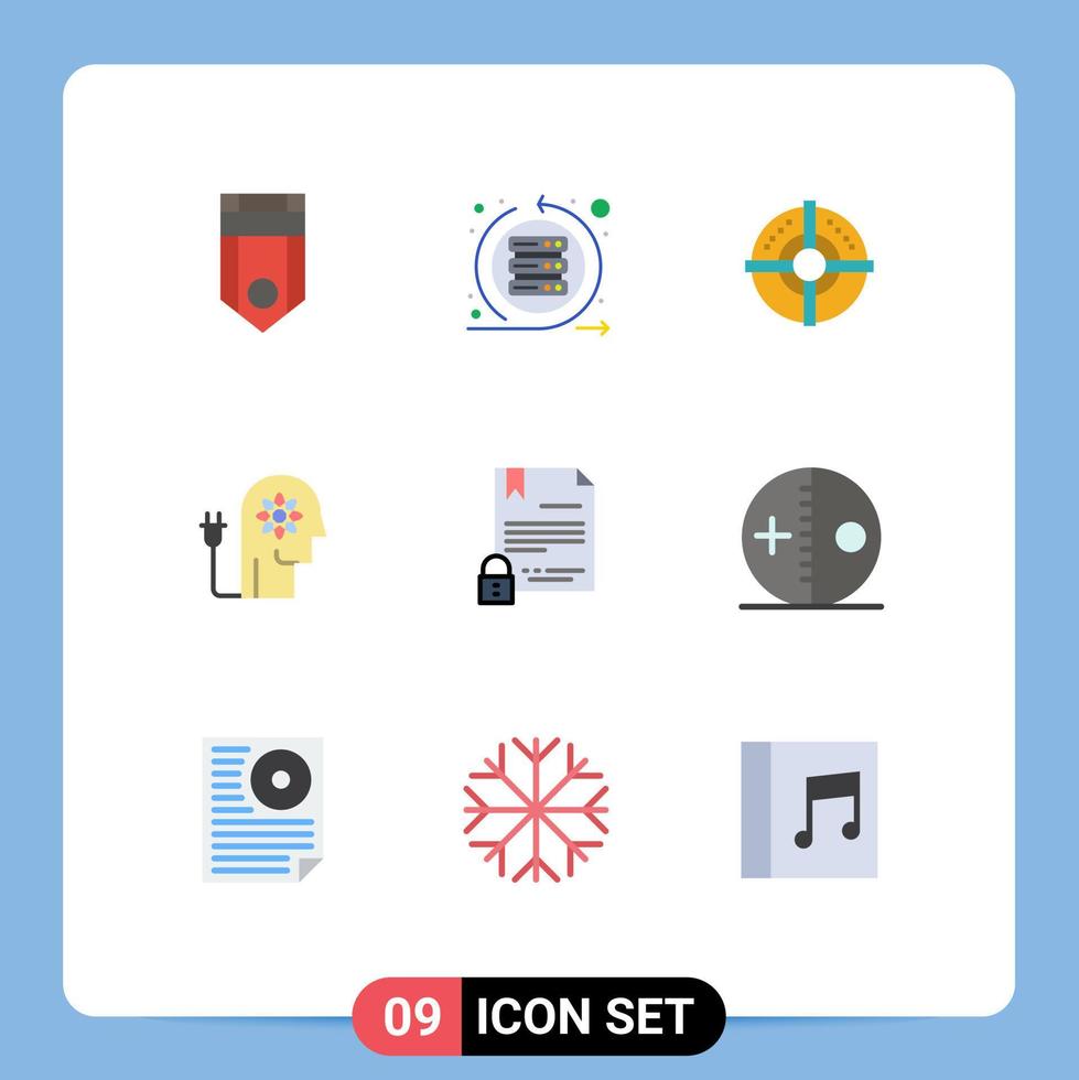 Modern Set of 9 Flat Colors and symbols such as knowledge ability sprint boosting strategy Editable Vector Design Elements