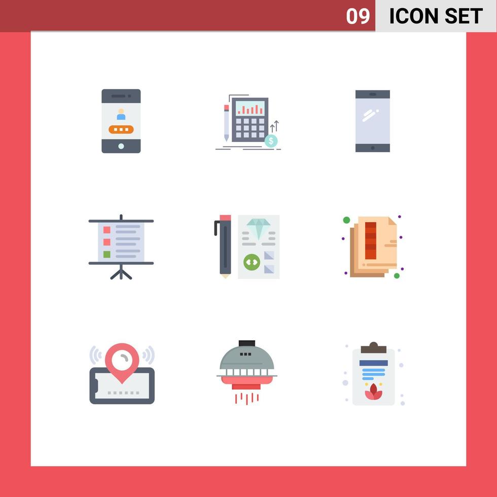 Universal Icon Symbols Group of 9 Modern Flat Colors of coding text market business huawei Editable Vector Design Elements