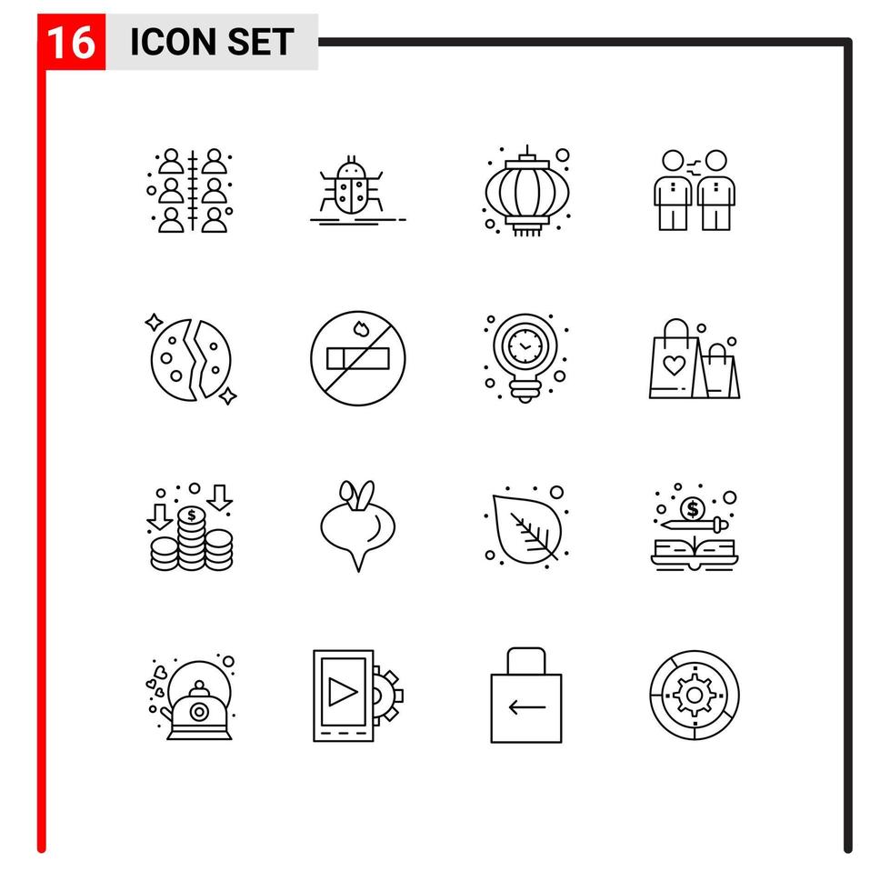 16 Thematic Vector Outlines and Editable Symbols of deal business virus agreement travel Editable Vector Design Elements